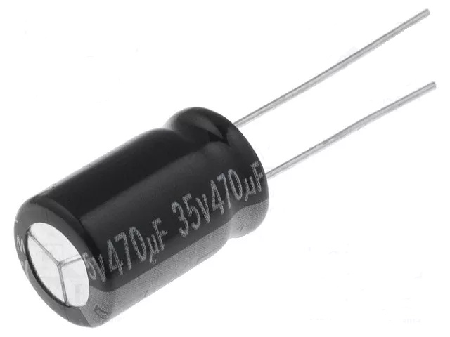 470&micro;F|35V|105&ordm;|10X15 CONDENSADOR ELECTROL&Iacute;TICO RADIAL