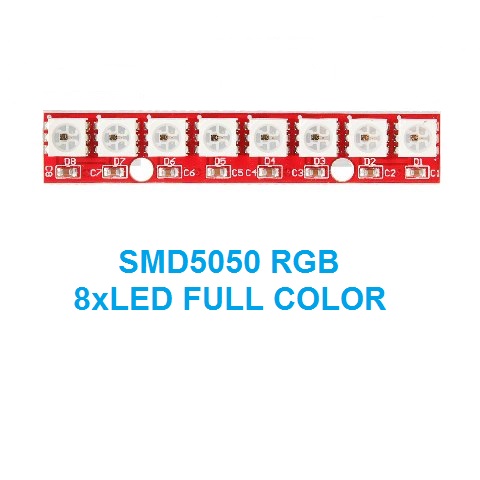 MODULO WS2812-8BIT  8XLED SMD5050 RGB FULL COLOR PARA ARDUINO/FUNDUINO