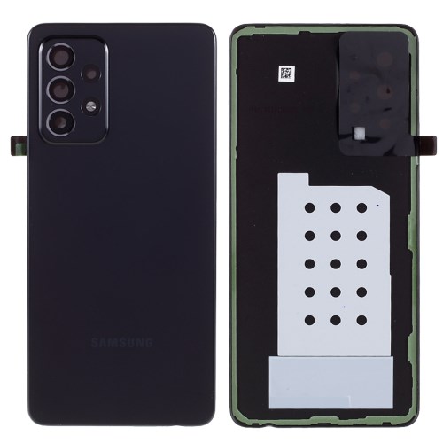 SAMSUNG GALAXY A52 4G A525 - NEGRO // CARCASA DE BATER&Iacute;A DE PL&Aacute;STICO ORIGINAL CON ETIQUETA ADHESIVA + LENTE DE C&Aacute;MARA