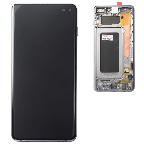 SAMSUNG GALAXY S10 PLUS LCD PANTALLA Y DIGITALIZADOR CON MARCO NEGRO