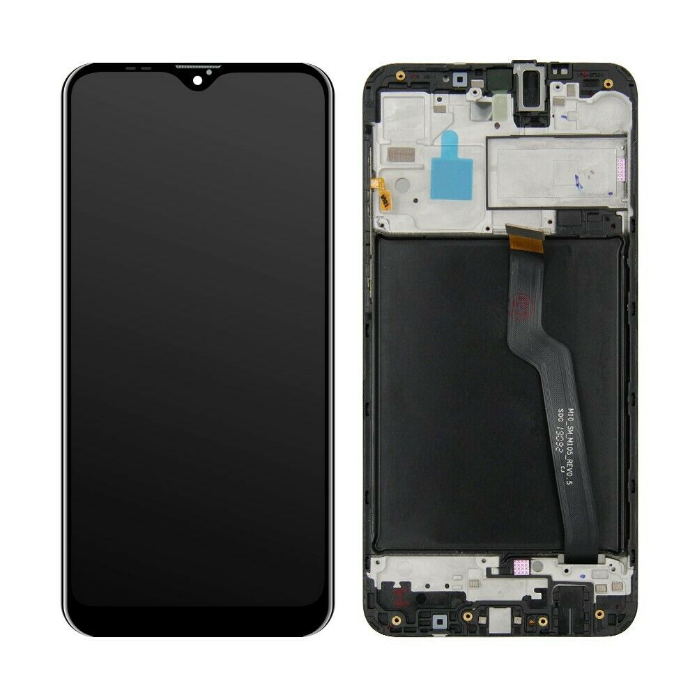 SAMSUNG GALAXY A10 A105 A105F - NEGRO // PANTALLA LCD Y DIGITALIZADOR ORIGINAL + MARCO