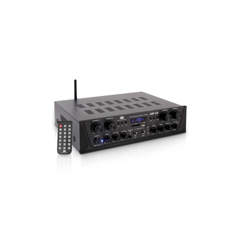AMP-435 AMPLIFICADOR 4 ZONAS 4X35W MP3/FM/BT/USB