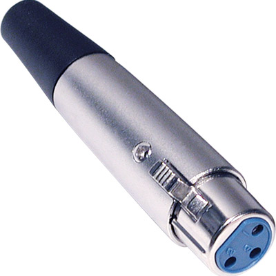 CONECTOR CANON 3 PINES HEMBRA A&Eacute;REO LISO 