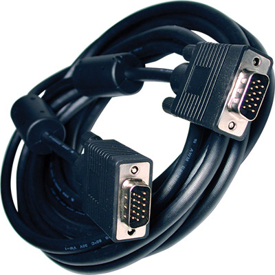 CABLE SVGA (HD15) M>M 2 FERRITAS NEGRO 20M
