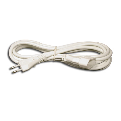 6-0026 CABLE PROLONGACI&Oacute;N ALIMENTACI&Oacute;N SIN TOMA DE TIERRA 3M BLANCO