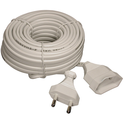 6-0027 CABLE PROLONGACI&Oacute;N ALIMENTACI&Oacute;N SIN TOMA DE TIERRA BLANCO 5M