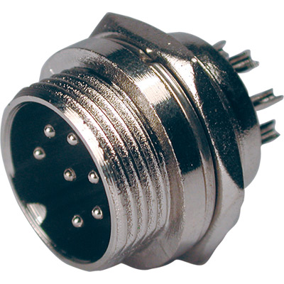 5-1162 CONECTOR MICR&Oacute;FONO PARA CHASIS MACHO 7 PINES
