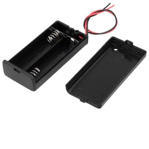 PORTAPILAS 2XAA R6  CON CABLE Y TAPA