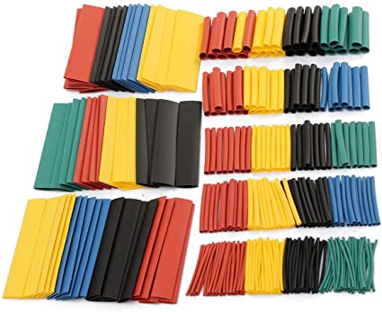 KIT DE 328 PCS TERMORRETRACTIL 2:1 DE 5 COLORES