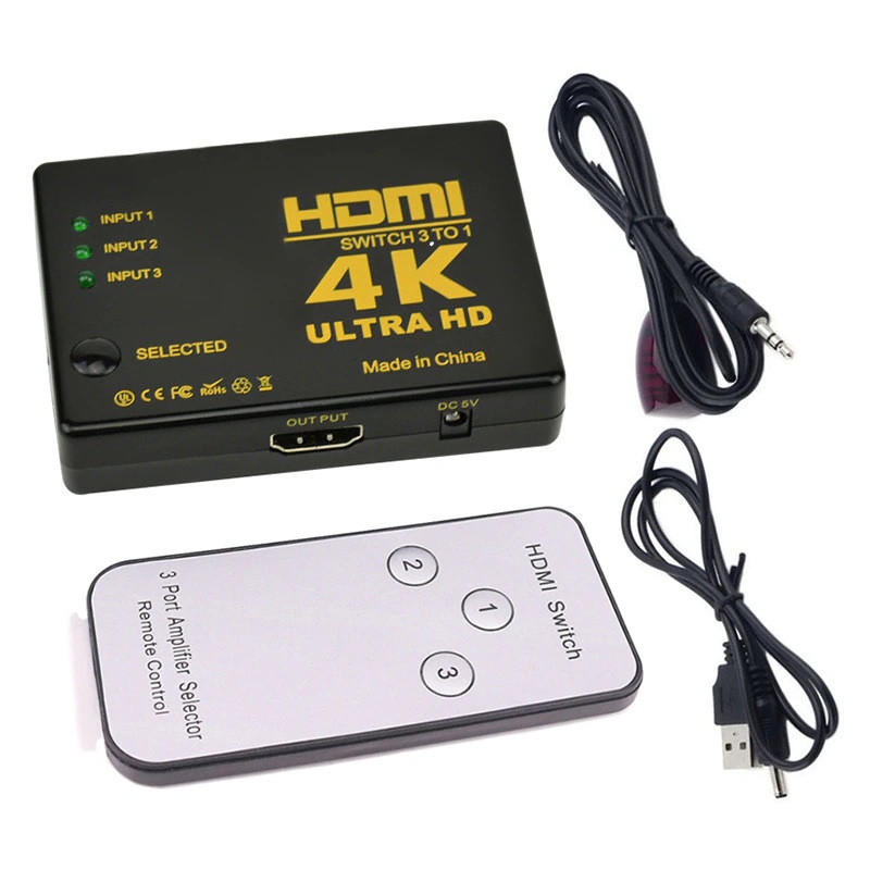 SY-301 CONMUTADOR HDMI 4K 3X1 (3IN>1OUT) 