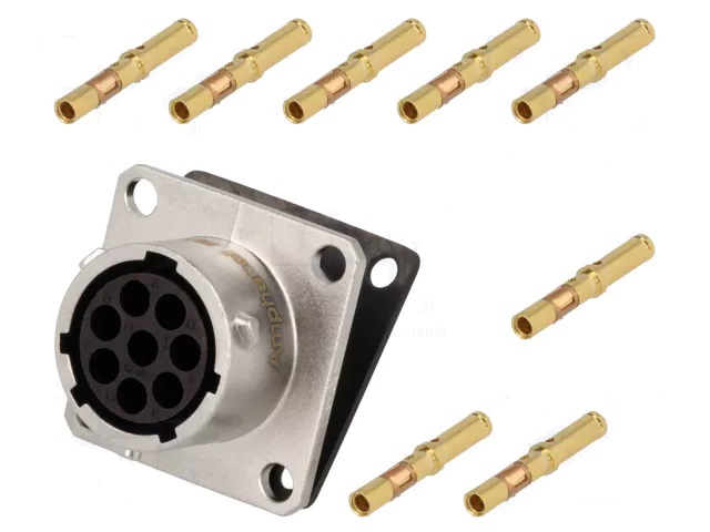 161.RT00128SNH-K CONECTOR REDONDO HEMBRA 8 PIN  (AMPHENOL)