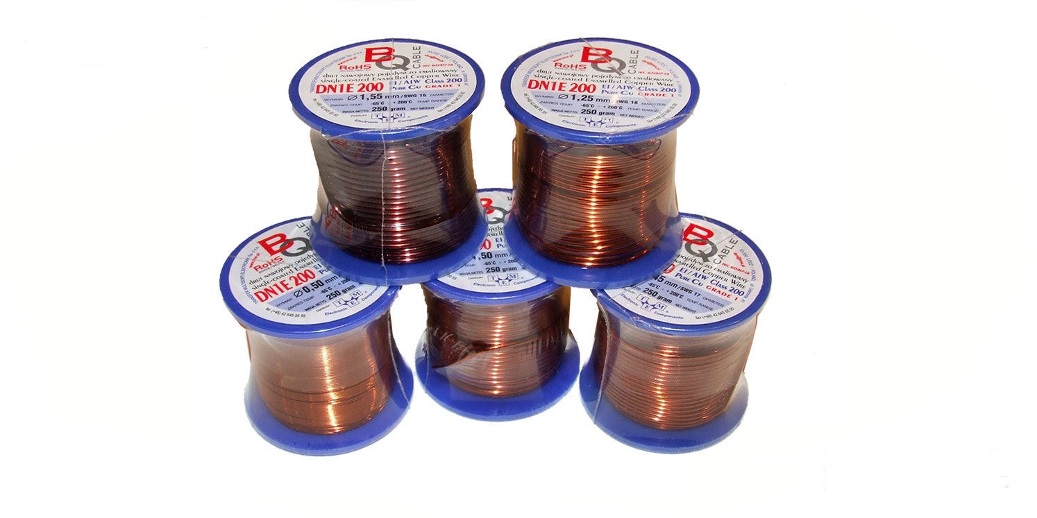 ALAMBRE COBRE PURO GRADO 1 CON ESMALTE, &Oslash;:1.2MM, CARRETE 0.5KG