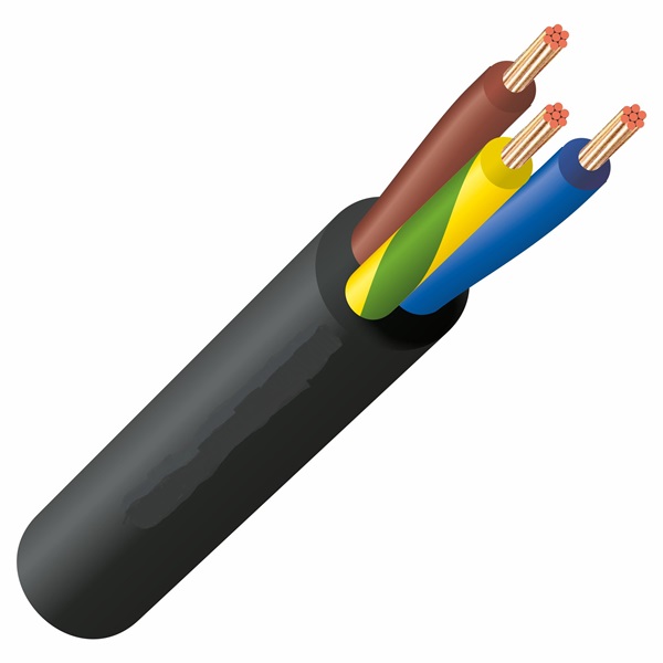 CABLE MANGUERA ELECTRICA 3 HILOS X0.75MM COLOR NEGRO