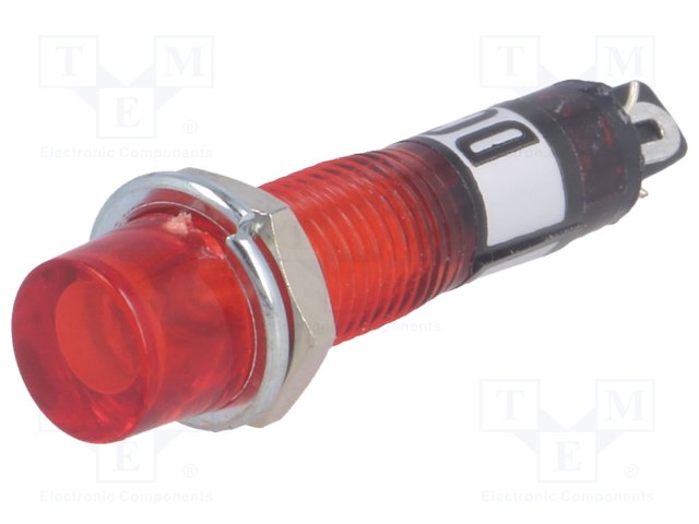 PILOTO INDICADOR ROJO 12VDC, &Oslash;:7.5MM, IP20