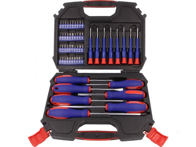 KIT DESTORNILLADORES 56 PIEZAS CON MALETIN
