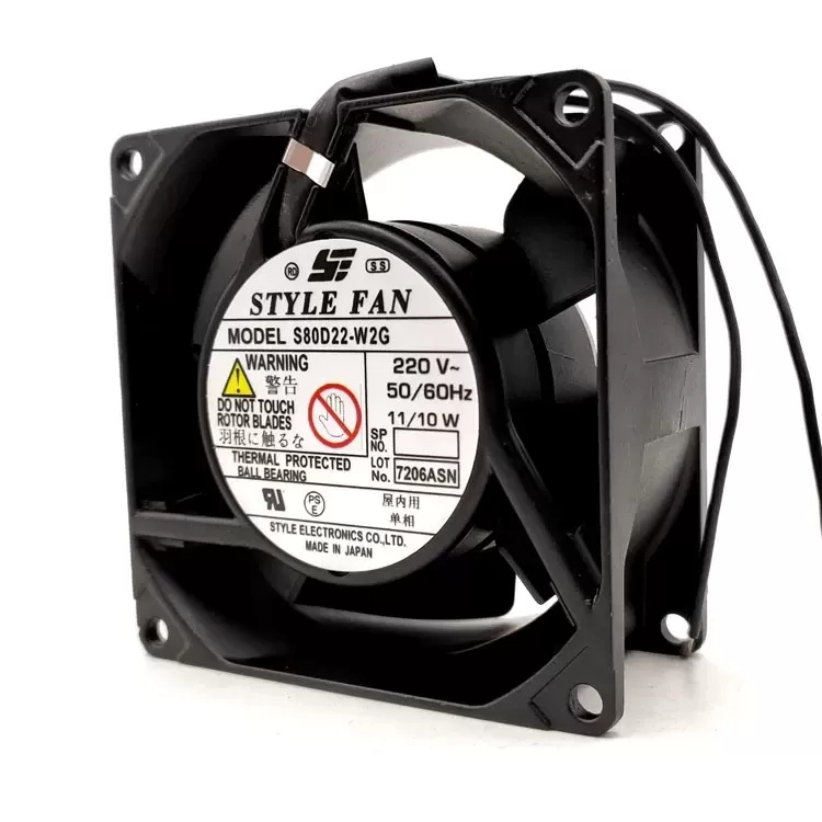 80X80X38MM AC220V 11W VENTILADOR DE BOLAS, S80D22-W2G 