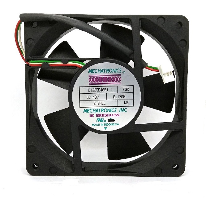 E1225E48B1-FSR-WS VENTILADOR BOLAS  AXIAL 48 VCC CUADRADO - 120X120MM 93.0 FT3/MIN (2.60M&sup3;/MIN)