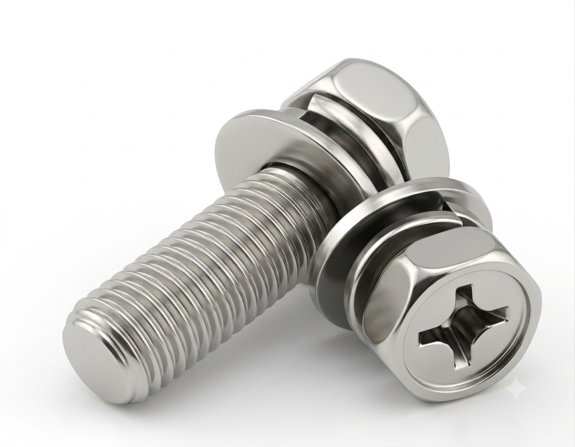 M4X8MM TORNILLO CABEZA HEXAGONAL/PHILIPS CON RESORTE PARA MODULOS LED